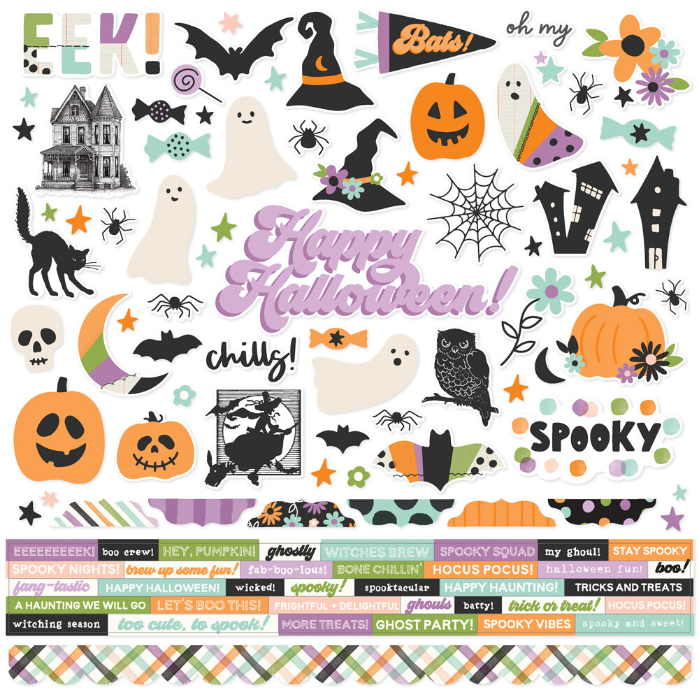 Simple Stories Spooky Things Cardstock Stickers (24902)