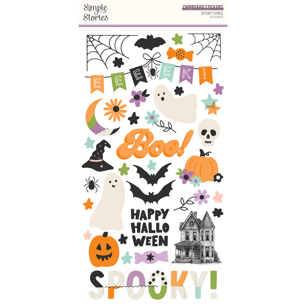 Simple Stories Spooky Things 6x12 Inch Chipboard Stickers (24916)