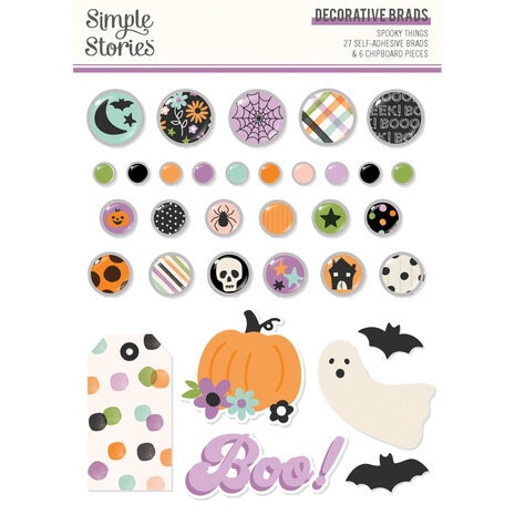 Simple Stories Spooky Things Decorative Brads (24921) Simple Stories Spooky Things Decorative Brads (24921)