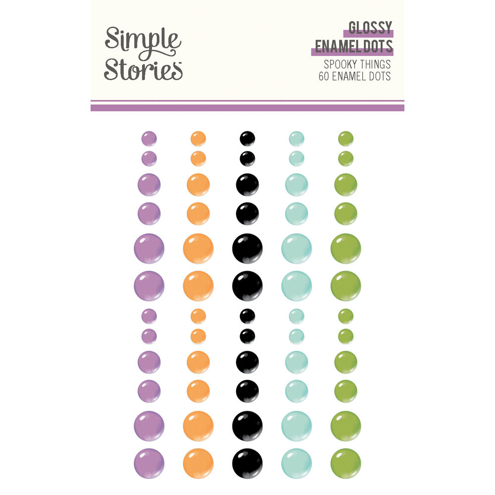 Simple Stories Spooky Things Glossy Enamel Dots (24922)