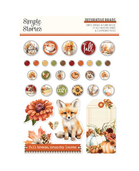 Simple Stories Simple Vintage Autumn Breeze Decorative Brads (25127) Simple Stories Simple Vintage Autumn Breeze Decorative Brads (25127)