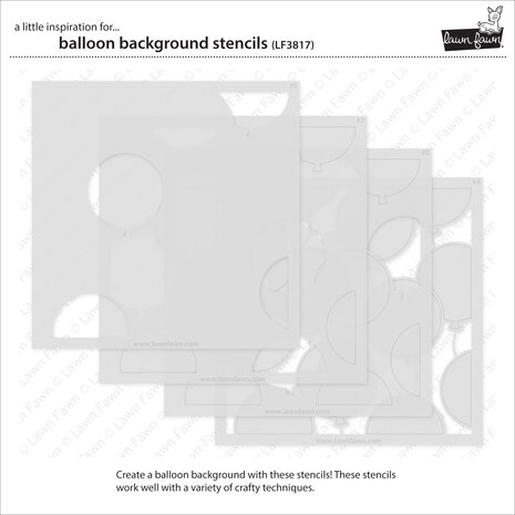 Lawn Fawn Balloon Background Stencils (LF3817)