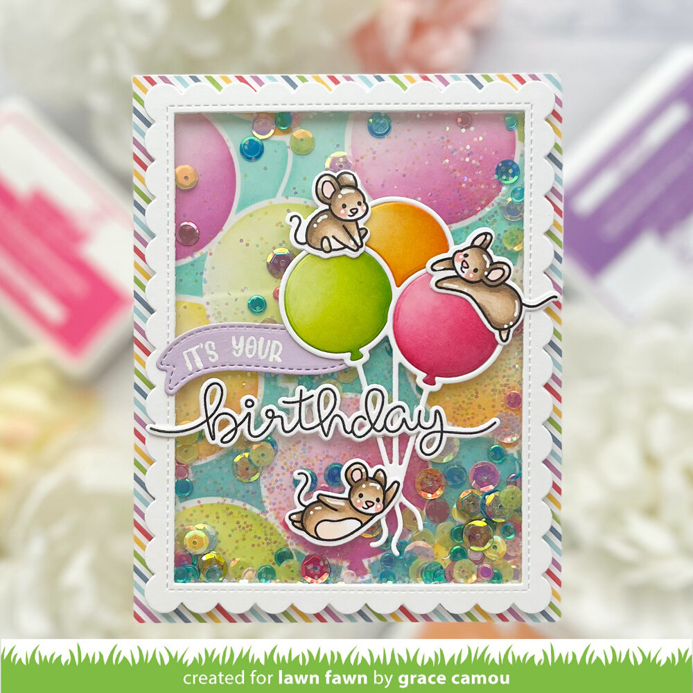 Lawn Fawn Balloon Background Stencils (LF3817)