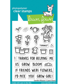 Lawn Fawn Garden Mouse Clear Stamps (LF3364)