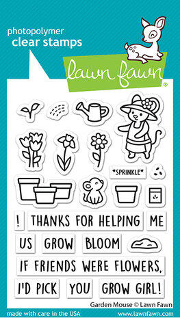 Lawn Fawn Garden Mouse Clear Stamps (LF3364)
