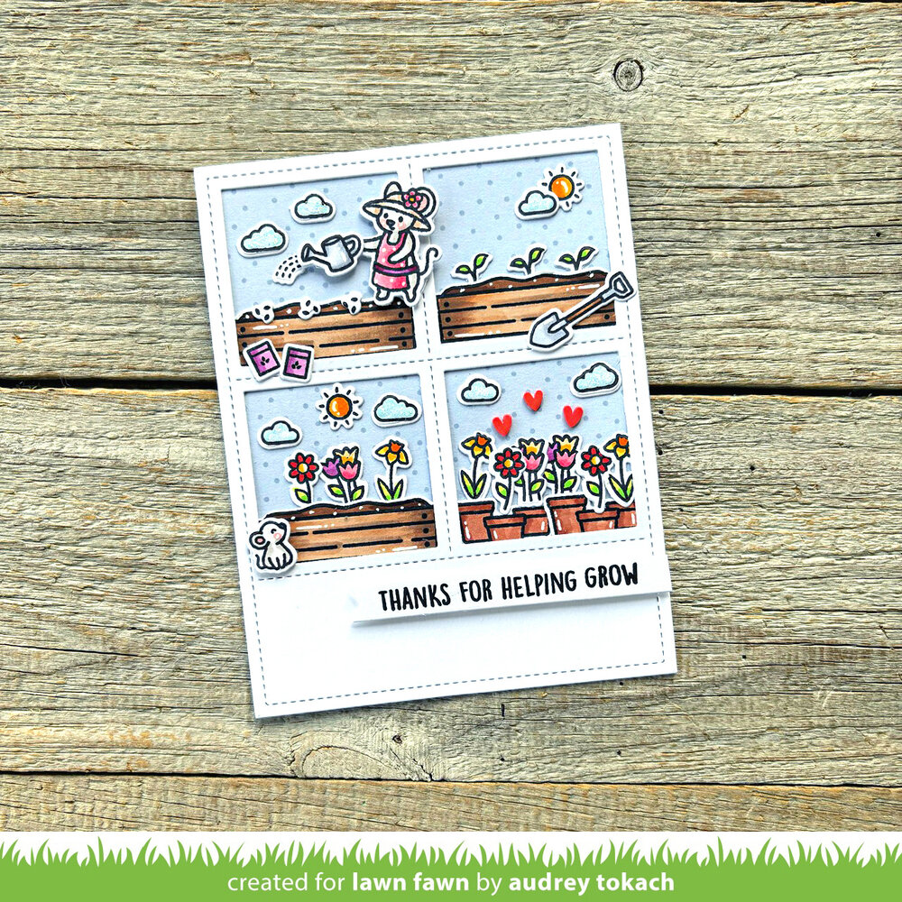 Lawn Fawn Garden Mouse Clear Stamps (LF3364)