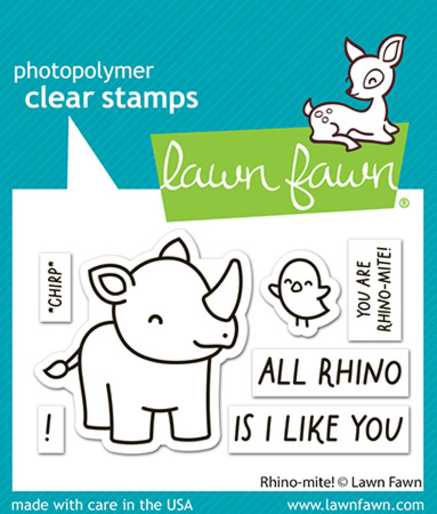 Lawn Fawn Rhino-mite! Clear Stamps (LF3593)