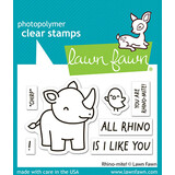 Lawn Fawn Rhino-mite! Clear Stamps (LF3593)