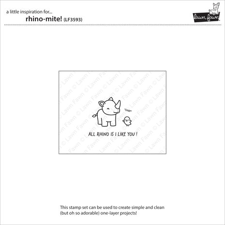 Lawn Fawn Rhino-mite! Clear Stamps (LF3593)