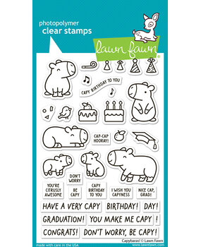 Lawn Fawn Capybaras! Clear Stamps (LF3764)