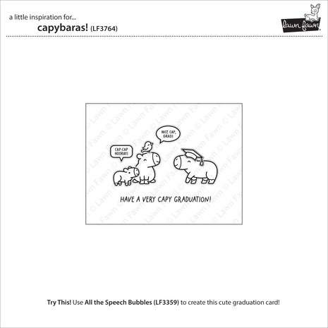 Lawn Fawn Capybaras! Clear Stamps (LF3764)