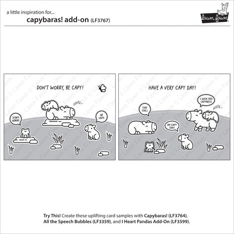 Lawn Fawn Capybaras! Add-On Clear Stamps (LF3767) Lawn Fawn Capybaras! Add-On Clear Stamps (LF3767)