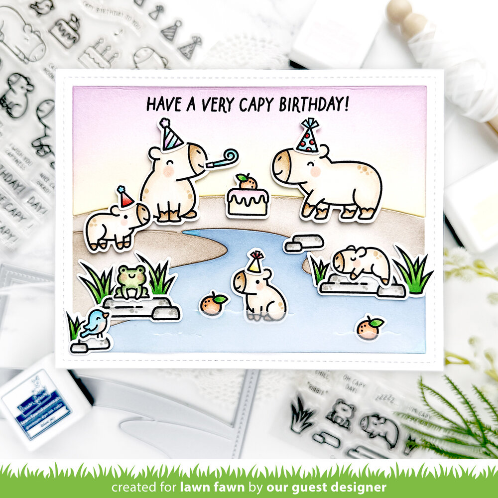 Lawn Fawn Capybaras! Add-On Clear Stamps (LF3767) Lawn Fawn Capybaras! Add-On Clear Stamps (LF3767)