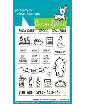 Lawn Fawn Treat Cart Add-On Tacos Clear Stamps (LF3777)