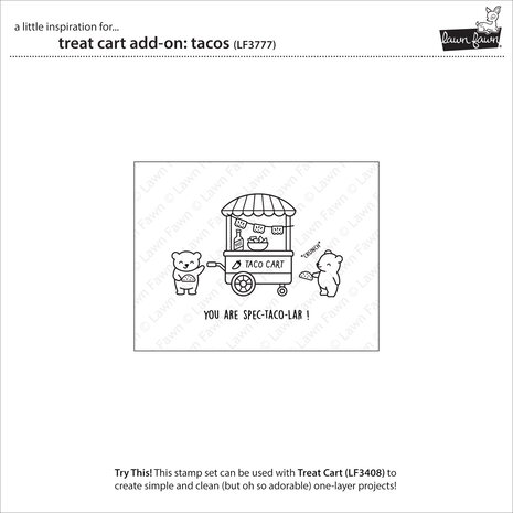 Lawn Fawn Treat Cart Add-On Tacos Clear Stamps (LF3777)