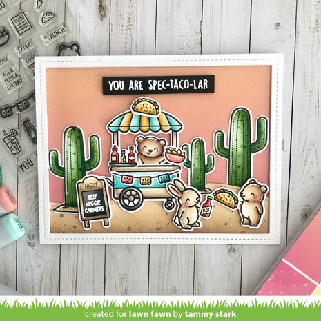 Lawn Fawn Treat Cart Add-On Tacos Clear Stamps (LF3777)