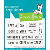 Lawn Fawn Treat Cart Sentiment Add-On Tacos Clear Stamps (LF3780)