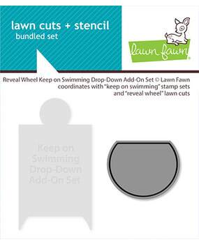 Lawn Fawn Reveal Wheel Keep on Swimming Drop-Down Add-On Set (LF3787)