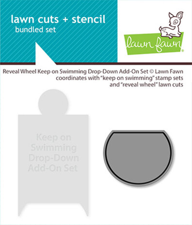 Lawn Fawn Reveal Wheel Keep on Swimming Drop-Down Add-On Set (LF3787)