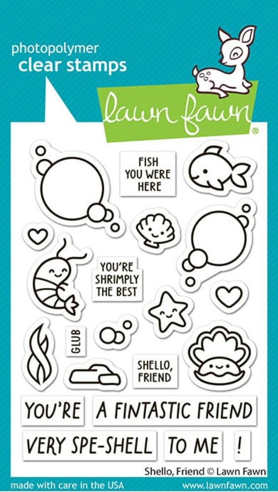 Lawn Fawn Shello Friend Clear Stamps (LF3789)