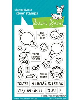 Lawn Fawn Shello Friend Clear Stamps (LF3789)