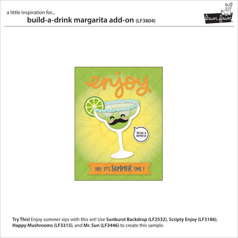 Lawn Fawn Build-A-Drink Margarita Add-On Dies (LF3804) Lawn Fawn Build-A-Drink Margarita Add-On Dies (LF3804)