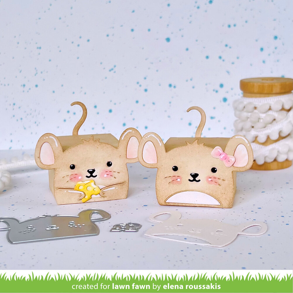 Lawn Fawn Tiny Gift Box Mouse Add-On Dies (LF3809)