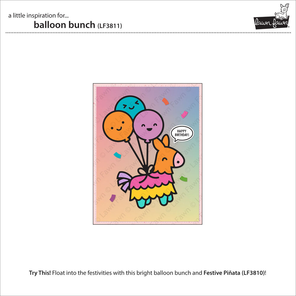 Lawn Fawn Balloon Bunch Dies (LF3811)