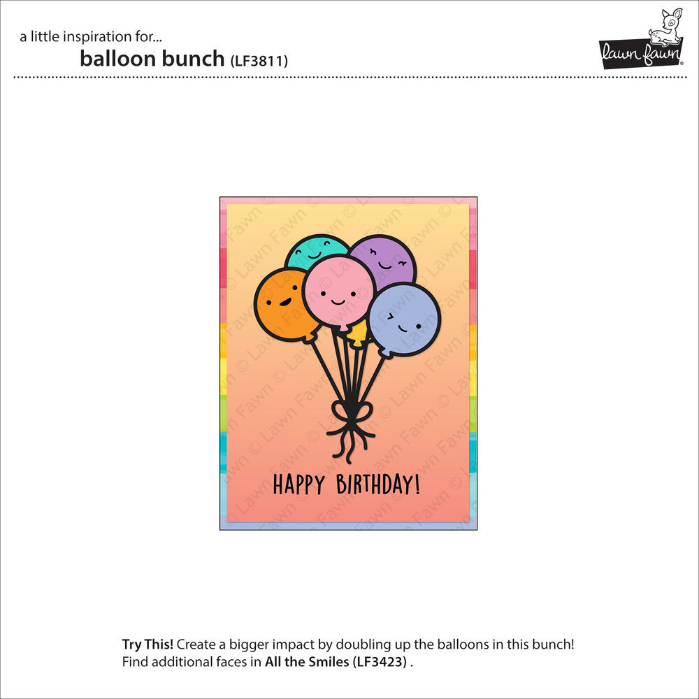 Lawn Fawn Balloon Bunch Dies (LF3811)