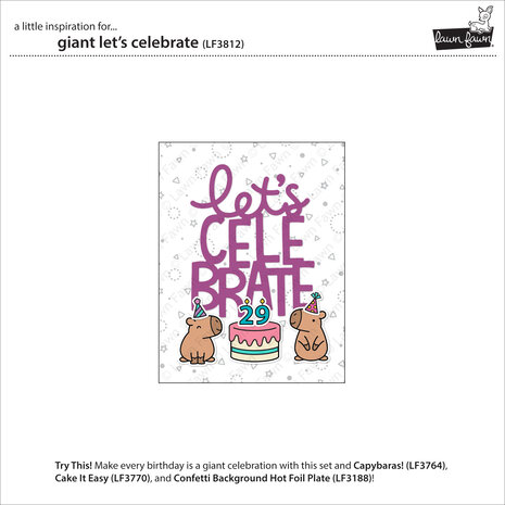 Lawn Fawn Giant Let's Celebrate Dies (LF3812)