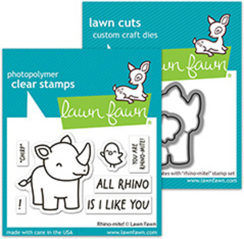 Lawn Fawn Rhino-mite! Stamp & Die DUO (LF3594)