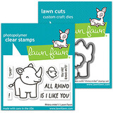 Lawn Fawn Rhino-mite! Stamp & Die DUO (LF3594)