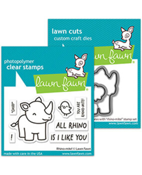 Lawn Fawn Rhino-mite! Stamp & Die DUO (LF3594)