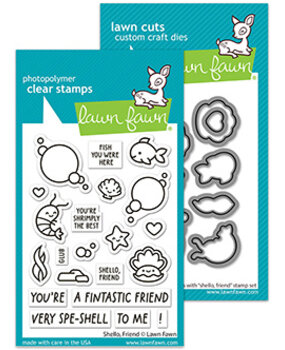 Lawn Fawn Shello Friend Stamp & Die DUO (LF3790)
