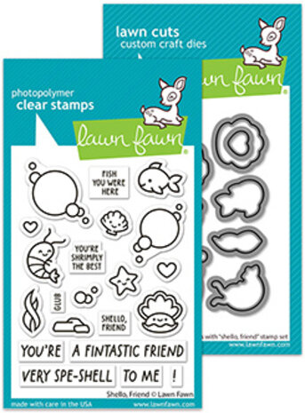 Lawn Fawn Shello Friend Stamp & Die DUO (LF3790)
