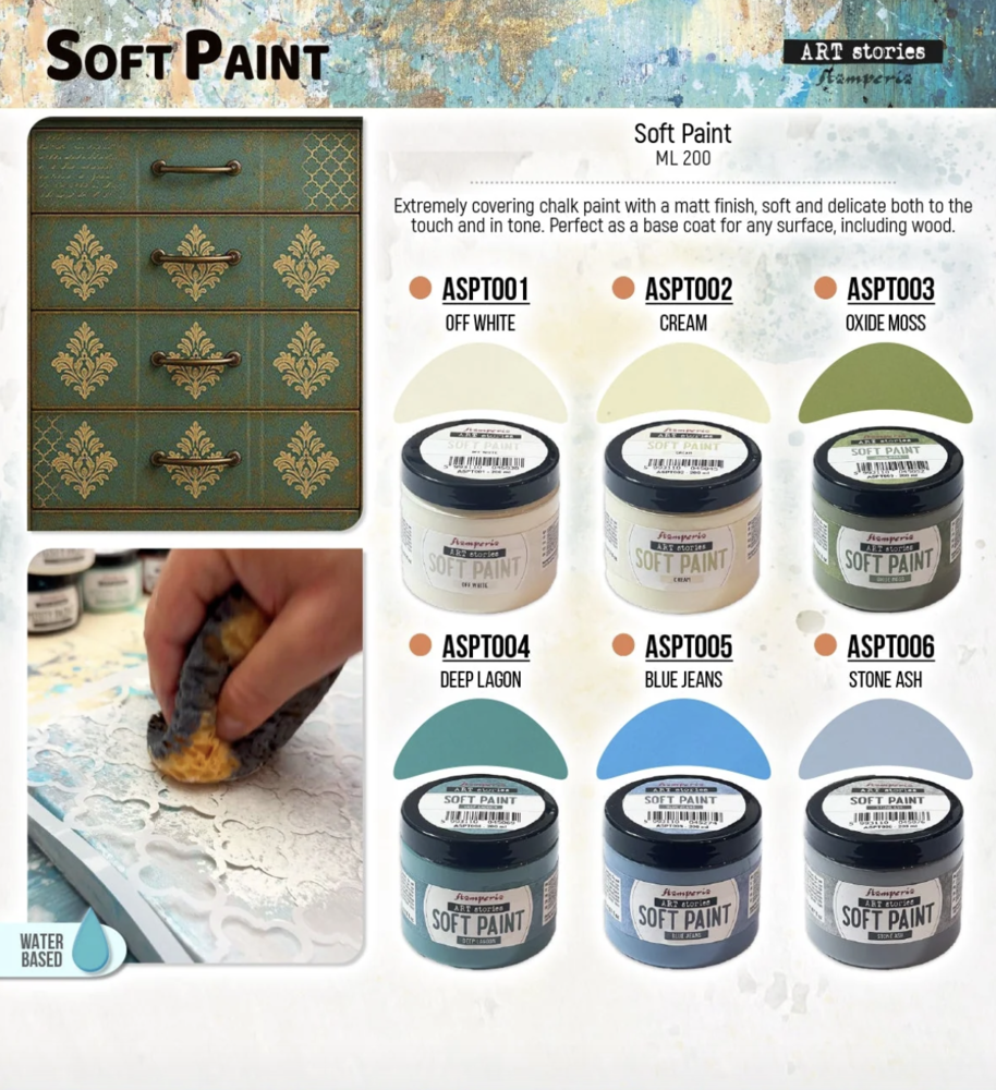 Stamperia Art Stories Soft Paint Oxide Moss (ASPT003)