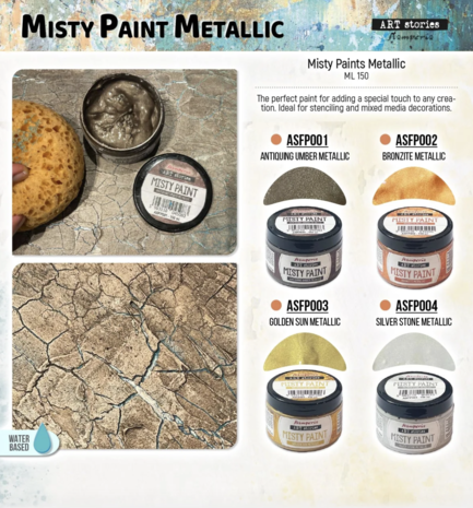 Stamperia Art Stories Misty Paint Metallic Antiquing Umber (ASFP001)