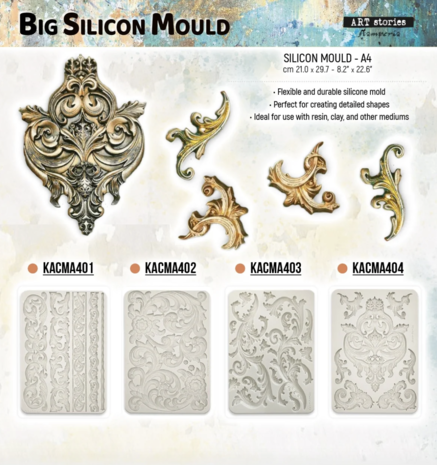 Stamperia Art Stories A4 Silicon Mould Swirls (KACMA403) Stamperia Art Stories A4 Silicon Mould Swirls (KACMA403)