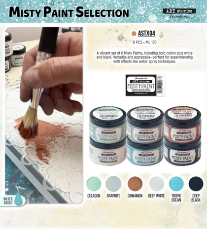 Stamperia Art Stories Misty Paint Selection (6pcs) (ASTX04) Stamperia Art Stories Misty Paint Selection (6pcs) (ASTX04)
