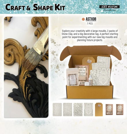 Stamperia Art Stories Crafty & Shape Kit (7pcs) (ASTX08) Stamperia Art Stories Crafty & Shape Kit (7pcs) (ASTX08)
