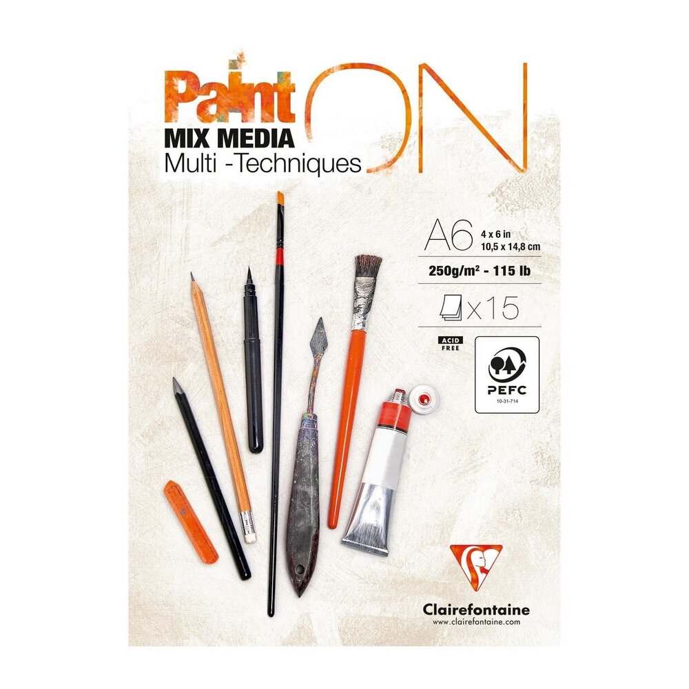 Clairefontaine PaintON Mixed Media Papier A6 (960060C) Clairefontaine PaintON Mixed Media Papier A6 (960060C)