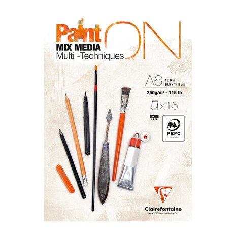 Clairefontaine PaintON Mixed Media Papier A6 (960060C) Clairefontaine PaintON Mixed Media Papier A6 (960060C)