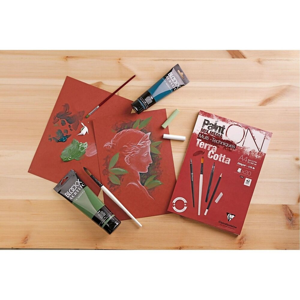 Clairefontaine PaintON Mixed Media Papier A5 Terracotta (976152C)