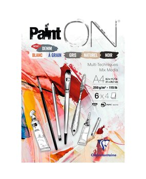 Clairefontaine PaintON Mixed Media Papier A4 Assorti (975410C) Clairefontaine PaintON Mixed Media Papier A4 Assorti (975410C)