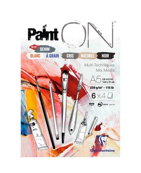 Clairefontaine PaintON Mixed Media Papier A5 Assorti (975409C)