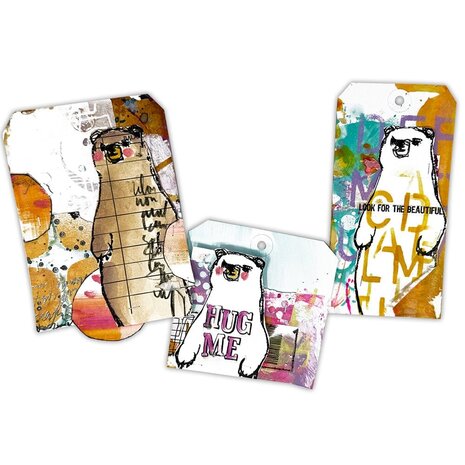Dina Wakley MEdia Cling Stamps Scribbly Bears (MDR89872) Dina Wakley MEdia Cling Stamps Scribbly Bears (MDR89872)