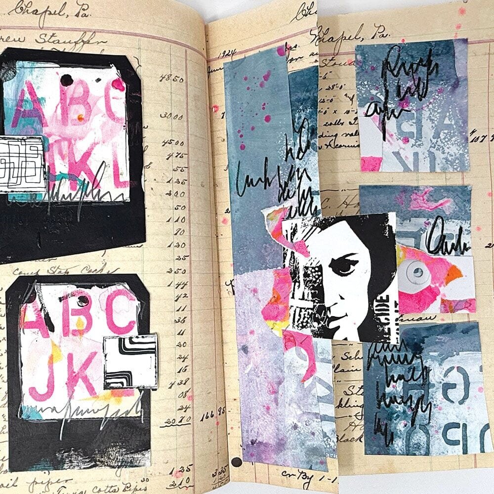 Dina Wakley MEdia Masking Stencil School Style Alpha (MDS87748)