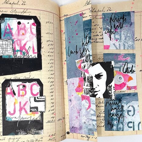 Dina Wakley MEdia Masking Stencil School Style Alpha (MDS87748)