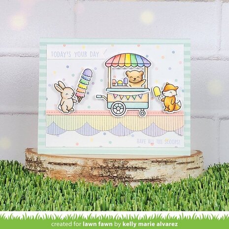 Lawn Fawn Treat Cart Clear Stamps (LF3408)