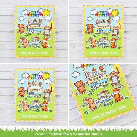 Lawn Fawn Treat Cart Clear Stamps (LF3408)